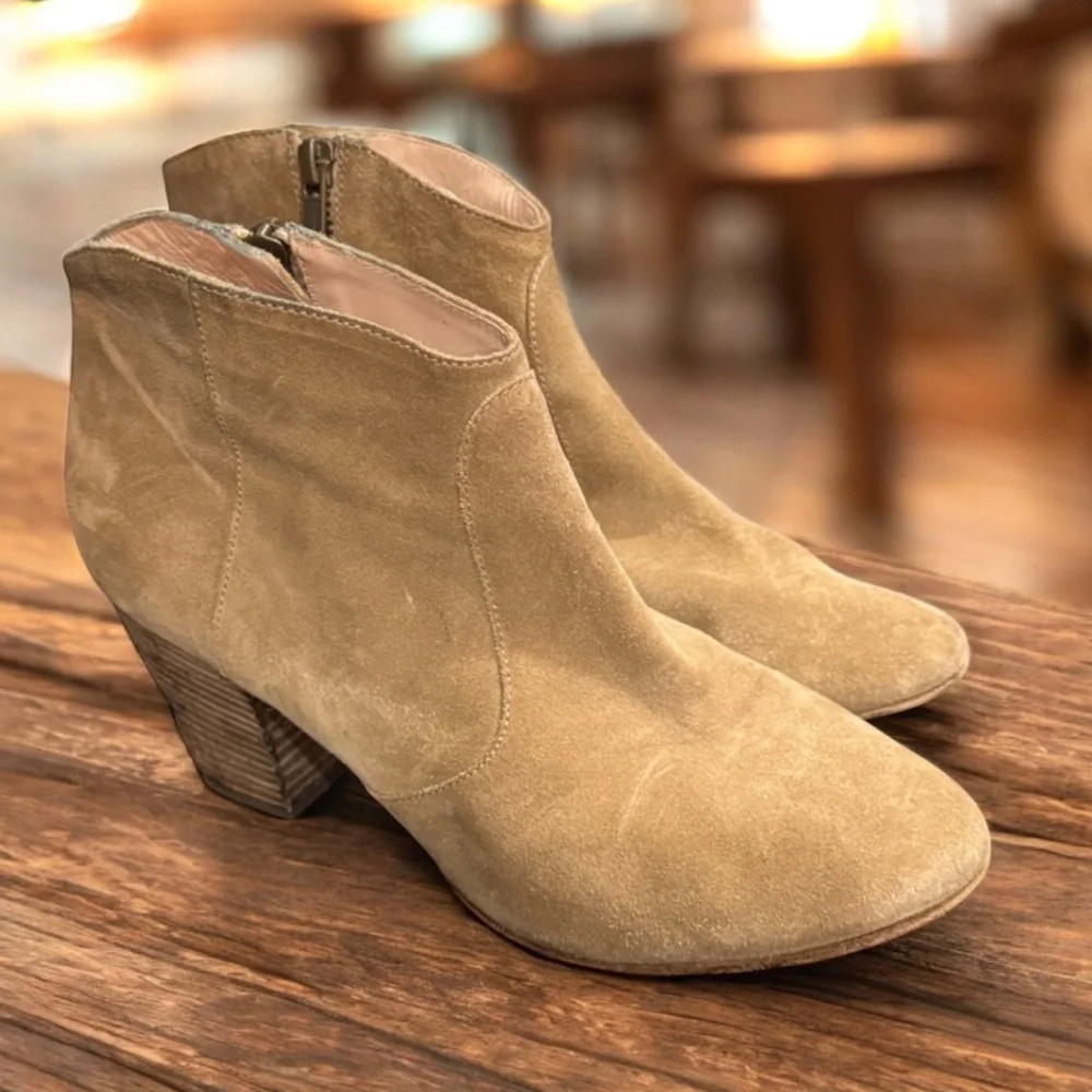 Club Monaco Light Brown Suede Ankle Booties EU 39/US 8